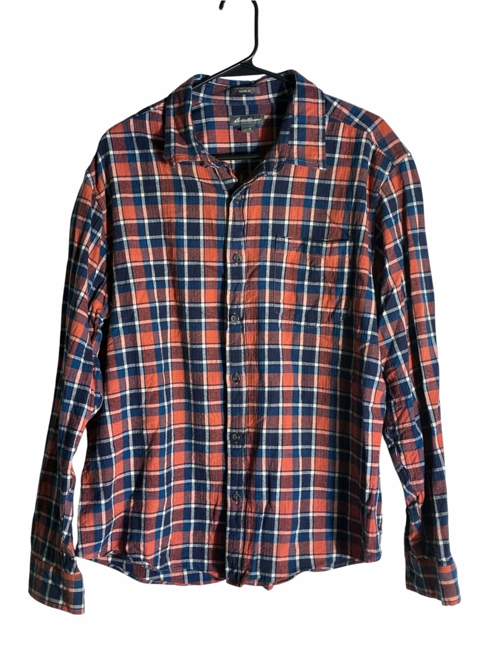 Eddie Bauer Classic Fit long sleeve flannel shirt Sz XL